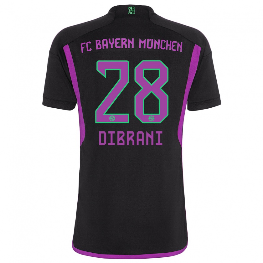 Kandiny Uomo Maglia Benjamin Dibrani #28 Nero Kit Gara Away 2023/24 Maglietta