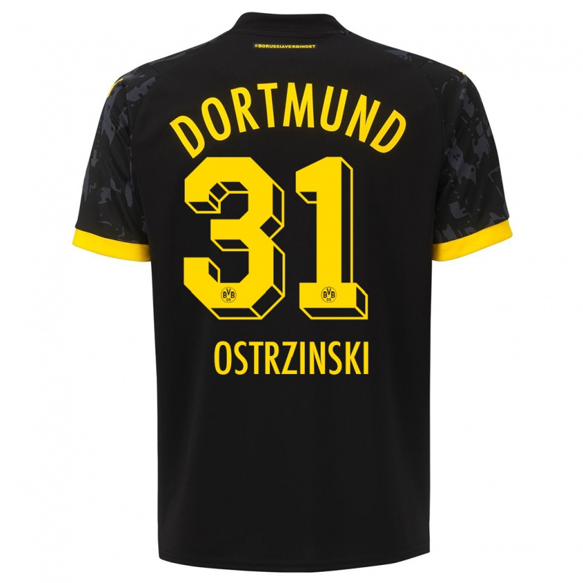 Kandiny Uomo Maglia Silas Ostrzinski #31 Nero Kit Gara Away 2023/24 Maglietta