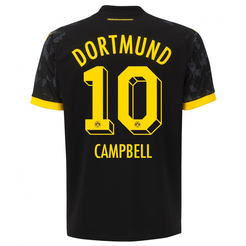 Kandiny Uomo Maglia Cole Campbell #10 Nero Kit Gara Away 2023/24 Maglietta