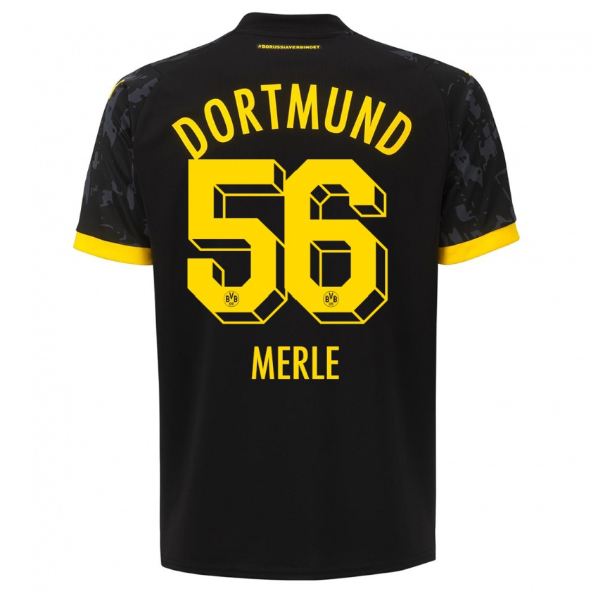 Kandiny Herren Albers Merle #56 Schwarz Auswärtstrikot Trikot 2023/24 T-Shirt Österreich