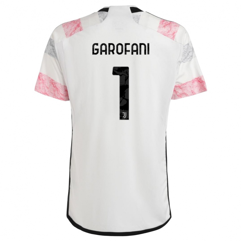 Kandiny Hombre Camiseta Giovanni Garofani #1 Blanco Rosa 2ª Equipación 2023/24 La Camisa