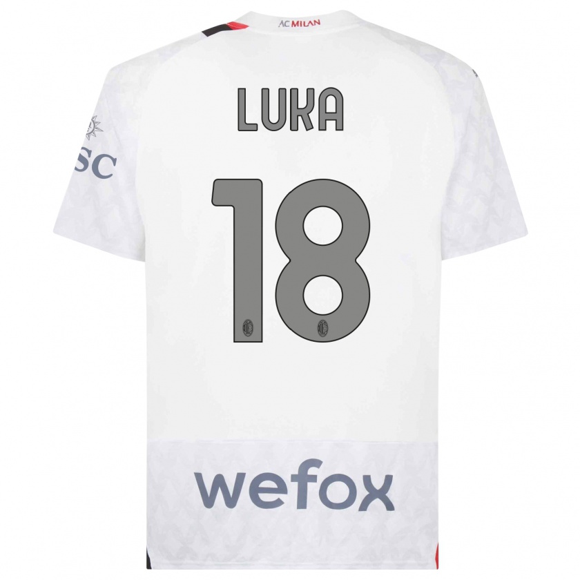 Kandiny Uomo Maglia Luka Romero #18 Bianco Kit Gara Away 2023/24 Maglietta