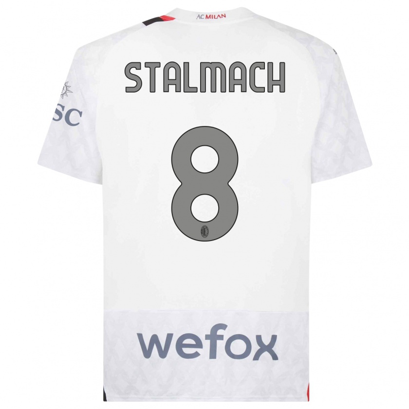 Kandiny Uomo Maglia Dariusz Stalmach #8 Bianco Kit Gara Away 2023/24 Maglietta