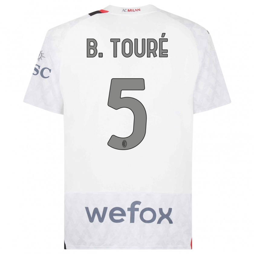 Kandiny Hombre Camiseta Fode Ballo-Toure #5 Blanco 2ª Equipación 2023/24 La Camisa