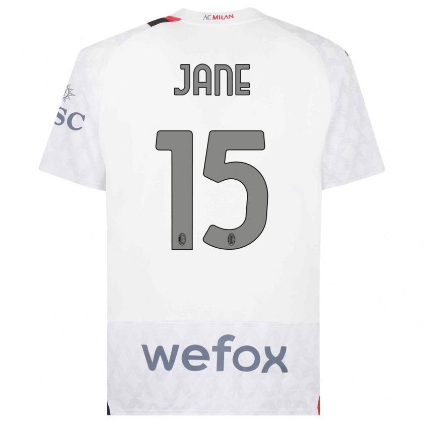 Kandiny Uomo Maglia Refiloe Jane #15 Bianco Kit Gara Away 2023/24 Maglietta