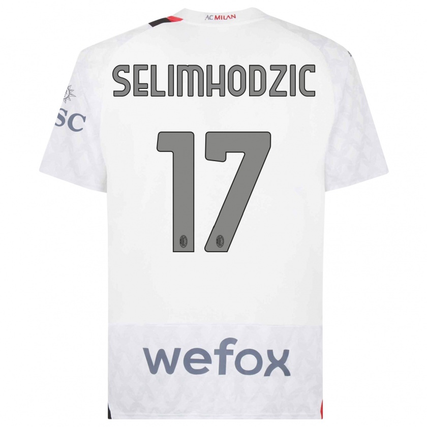 Kandiny Hombre Camiseta Noa Selimhodzic #17 Blanco 2ª Equipación 2023/24 La Camisa