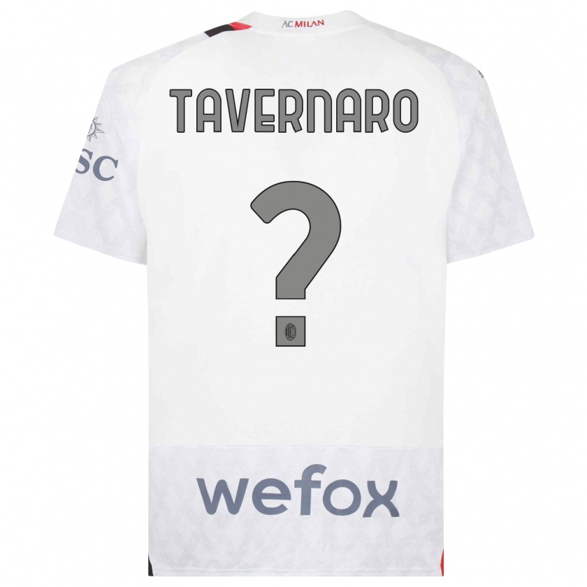 Kandiny Hombre Camiseta Federico Tavernaro #0 Blanco 2ª Equipación 2023/24 La Camisa