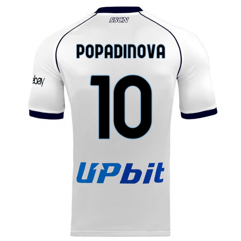 Kandiny Heren Evdokiya Popadinova #10 Wit Uitshirt Uittenue 2023/24 T-Shirt België