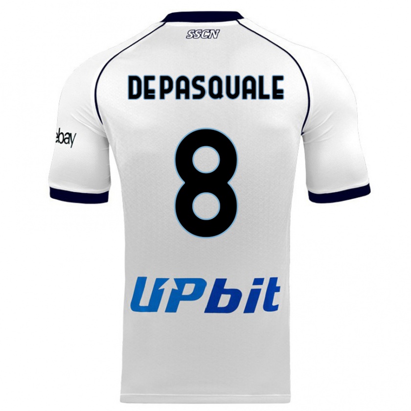 Kandiny Uomo Maglia Dylan De Pasquale #8 Bianco Kit Gara Away 2023/24 Maglietta