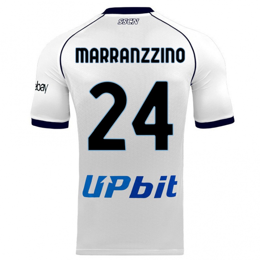 Kandiny Uomo Maglia Pasquale Marranzzino #24 Bianco Kit Gara Away 2023/24 Maglietta