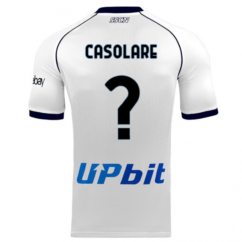 Kandiny Uomo Maglia Gabriel Casolare #0 Bianco Kit Gara Away 2023/24 Maglietta