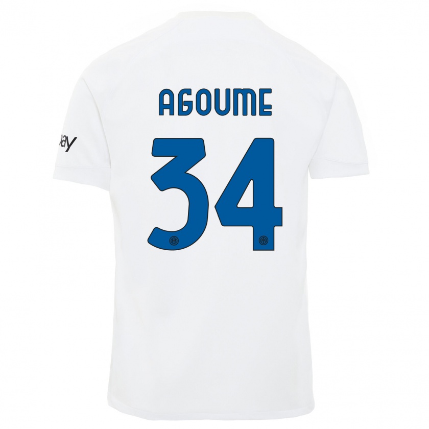 Kandiny Heren Lucien Agoumé #34 Wit Uitshirt Uittenue 2023/24 T-Shirt België