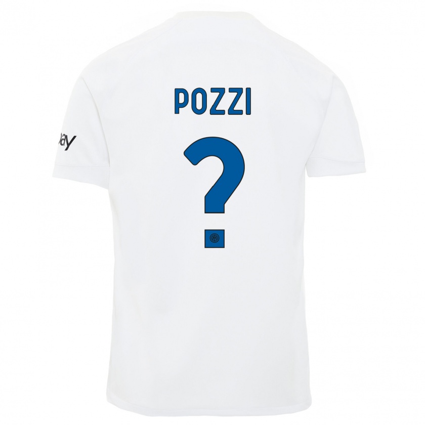 Kandiny Hombre Camiseta Andrea Pozzi #0 Blanco 2ª Equipación 2023/24 La Camisa