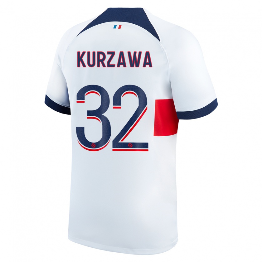 Kandiny Uomo Maglia Layvin Kurzawa #32 Bianco Kit Gara Away 2023/24 Maglietta