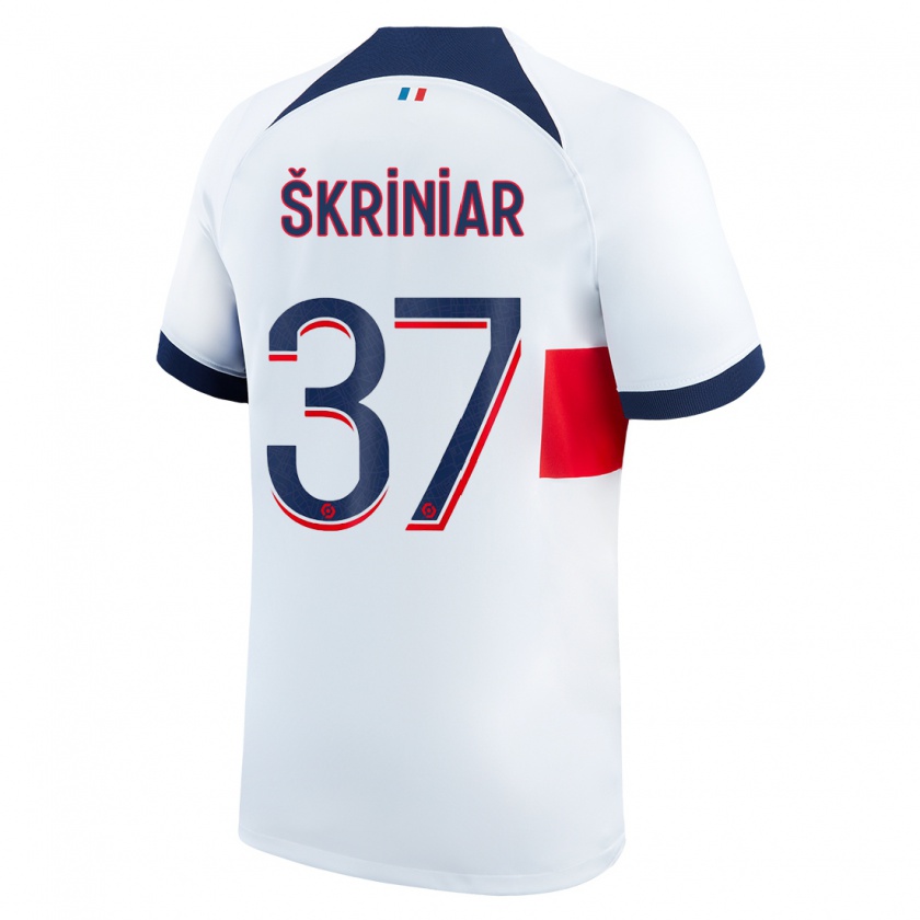 Kandiny Uomo Maglia Milan Skriniar #37 Bianco Kit Gara Away 2023/24 Maglietta