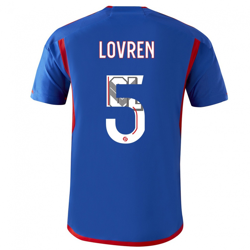 Kandiny Uomo Maglia Dejan Lovren #5 Blu Rosso Kit Gara Away 2023/24 Maglietta