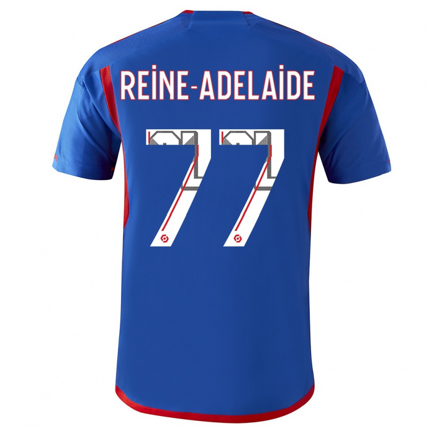 Kandiny Heren Jeff Reine-Adélaïde #77 Blauw Rood Uitshirt Uittenue 2023/24 T-Shirt België