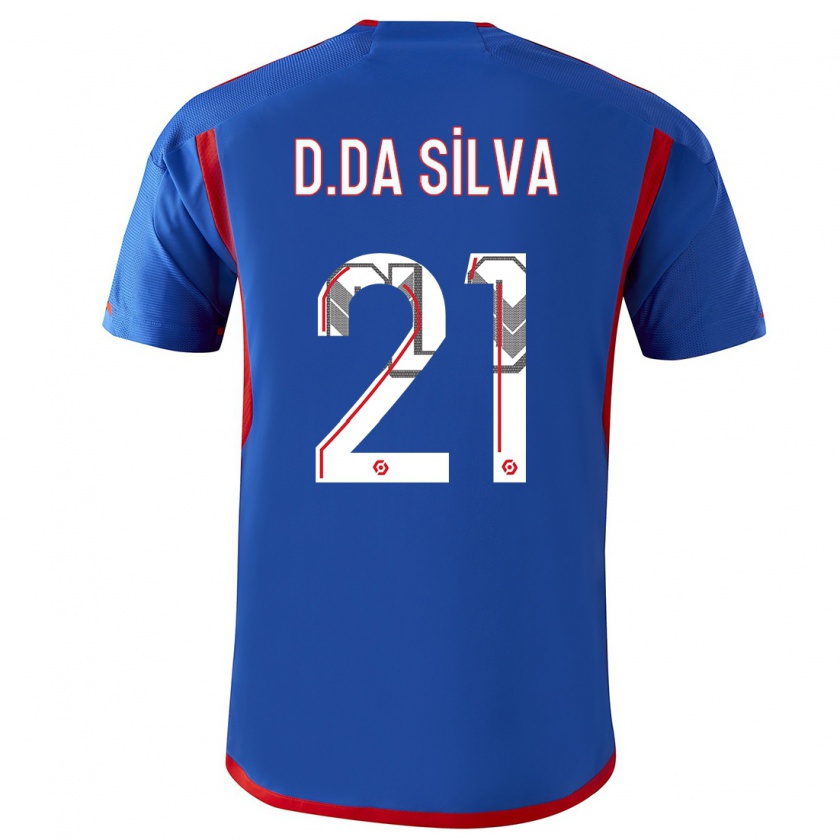 Kandiny Heren Damien Da Silva #21 Blauw Rood Uitshirt Uittenue 2023/24 T-Shirt België