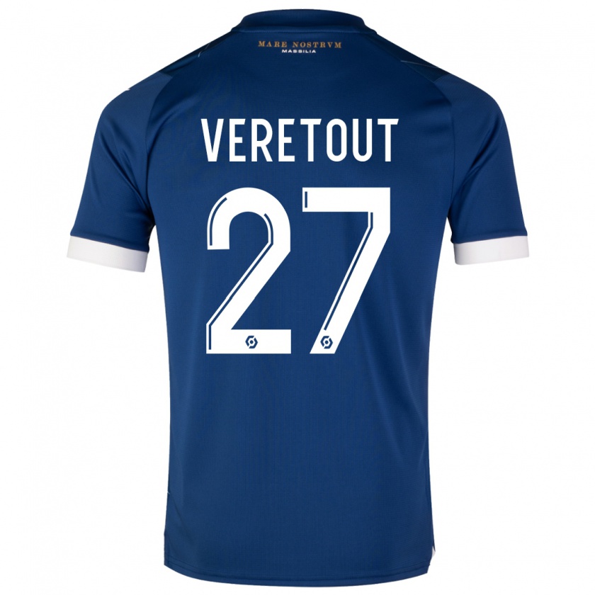 Kandiny Herren Jordan Veretout #27 Dunkelblau Auswärtstrikot Trikot 2023/24 T-Shirt Österreich