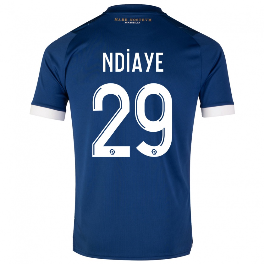 Kandiny Heren Iliman Ndiaye #29 Donkerblauw Uitshirt Uittenue 2023/24 T-Shirt België