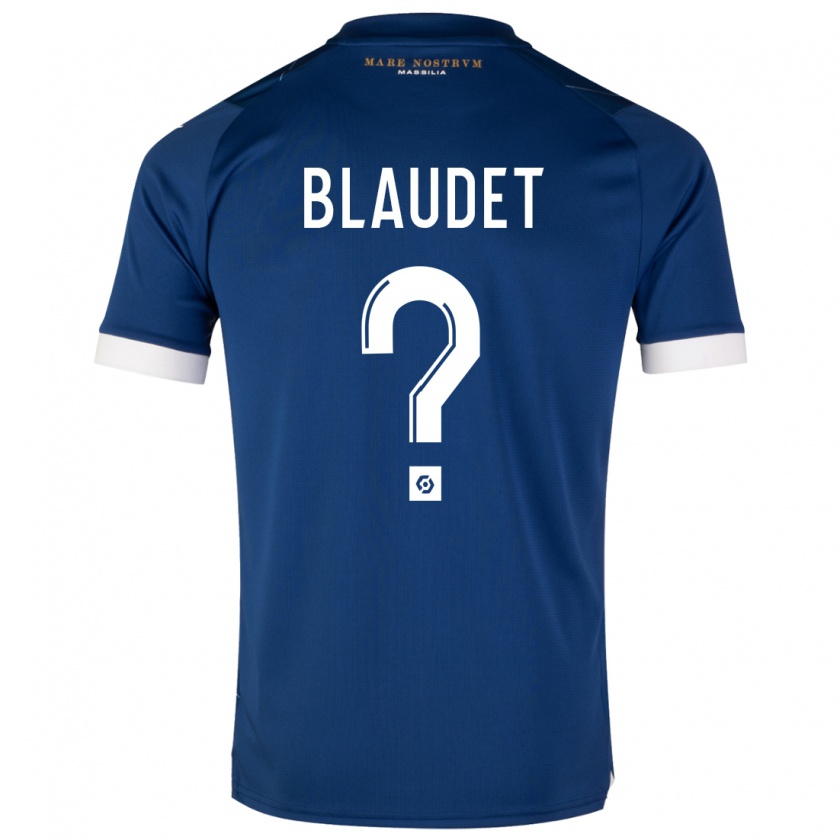 Kandiny Uomo Maglia David Blaudet #0 Blu Scuro Kit Gara Away 2023/24 Maglietta