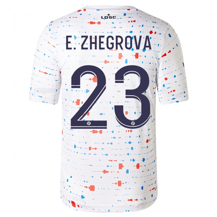 Kandiny Hombre Camiseta Edon Zhegrova #23 Blanco 2ª Equipación 2023/24 La Camisa