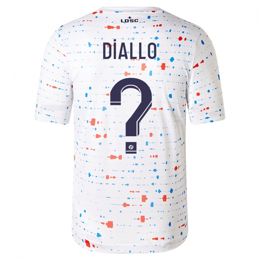 Kandiny Uomo Maglia Alpha Diallo #0 Bianco Kit Gara Away 2023/24 Maglietta