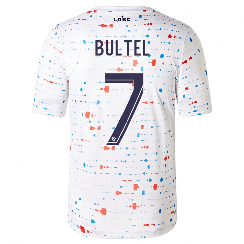 Kandiny Uomo Maglia Ludivine Bultel #7 Bianco Kit Gara Away 2023/24 Maglietta