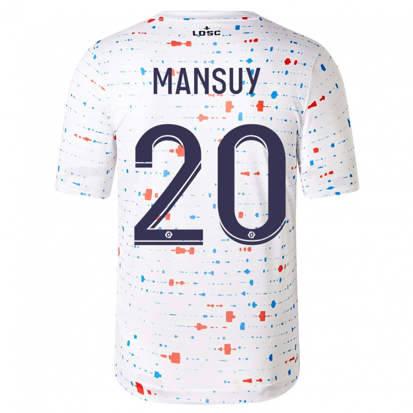 Kandiny Uomo Maglia Heloise Mansuy #20 Bianco Kit Gara Away 2023/24 Maglietta