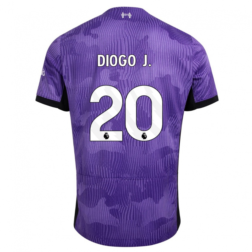 Kandiny Hombre Camiseta Diogo Jota #20 Púrpura Equipación Tercera 2023/24 La Camisa