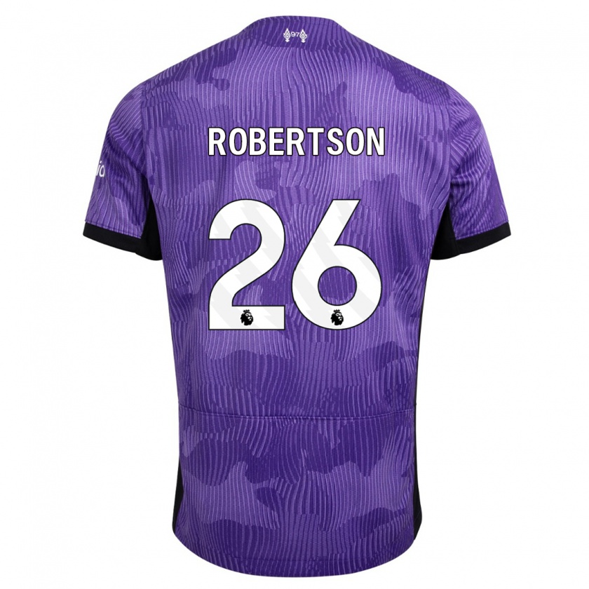 Kandiny Uomo Maglia Andrew Robertson #26 Viola Kit Gara Third 2023/24 Maglietta