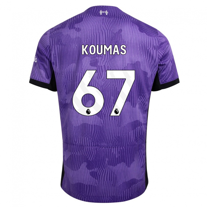 Kandiny Hombre Camiseta Lewis Koumas #67 Púrpura Equipación Tercera 2023/24 La Camisa