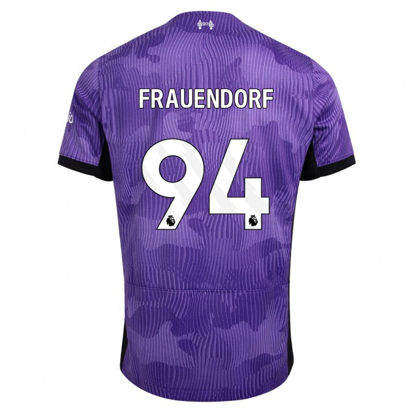 Kandiny Uomo Maglia Melkamu Frauendorf #94 Viola Kit Gara Third 2023/24 Maglietta