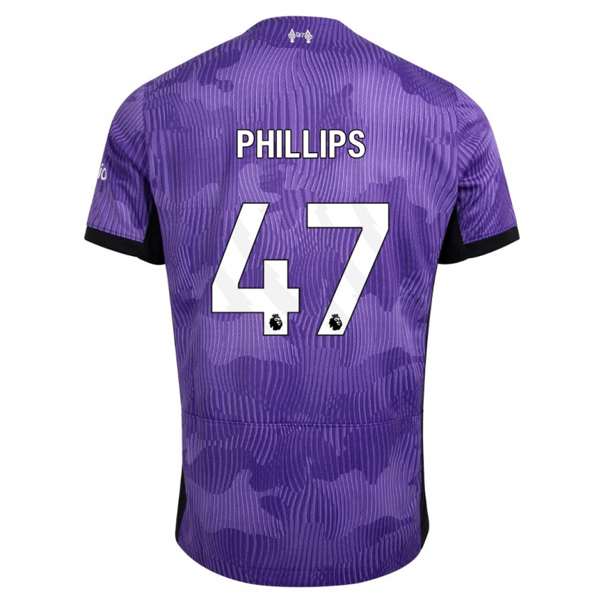 Kandiny Uomo Maglia Nathaniel Phillips #47 Viola Kit Gara Third 2023/24 Maglietta