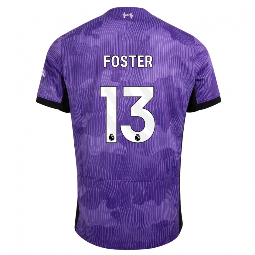 Kandiny Uomo Maglia Rylee Foster #13 Viola Kit Gara Third 2023/24 Maglietta