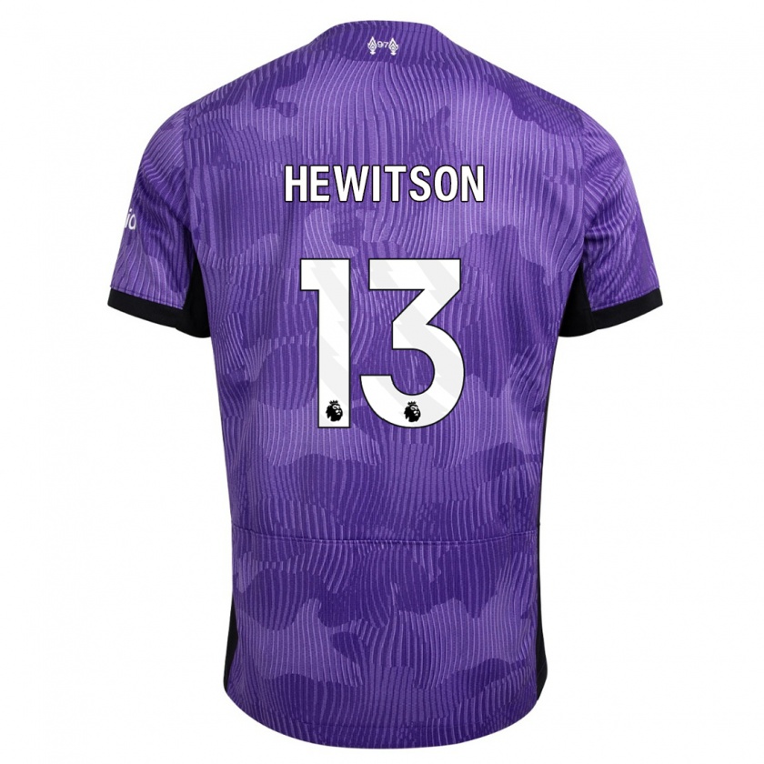 Kandiny Hombre Camiseta Luke Hewitson #13 Púrpura Equipación Tercera 2023/24 La Camisa