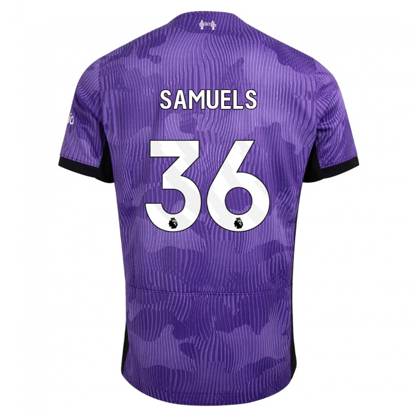 Kandiny Herren Kerron Samuels #36 Lila Ausweichtrikot Trikot 2023/24 T-Shirt Österreich