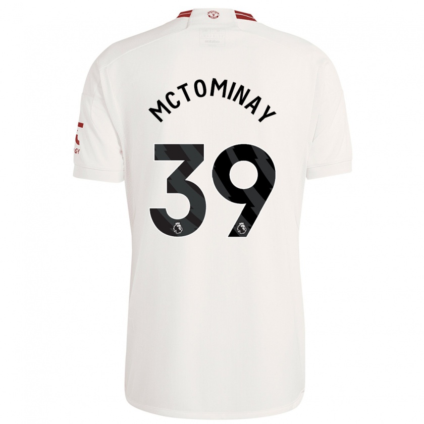 Kandiny Uomo Maglia Scott Mctominay #39 Bianco Kit Gara Third 2023/24 Maglietta