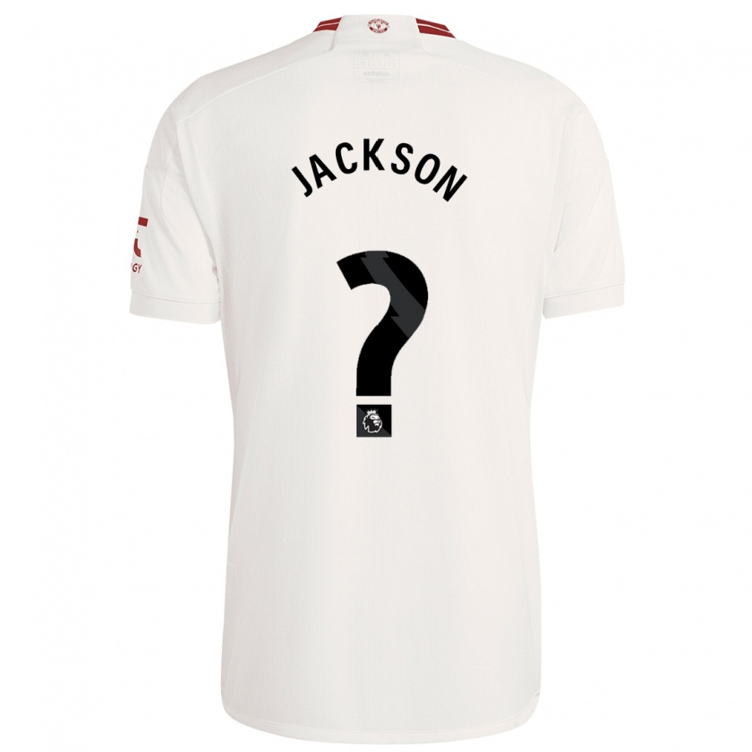 Kandiny Uomo Maglia Louis Jackson #0 Bianco Kit Gara Third 2023/24 Maglietta