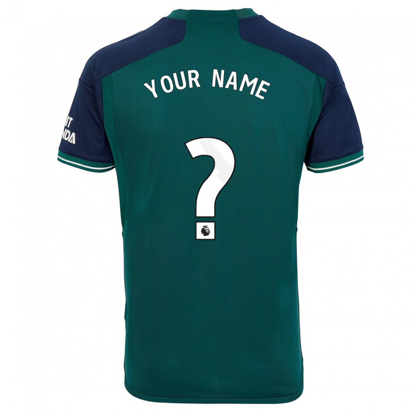 Kandiny Uomo Maglia Il Tuo Nome #0 Verde Kit Gara Third 2023/24 Maglietta