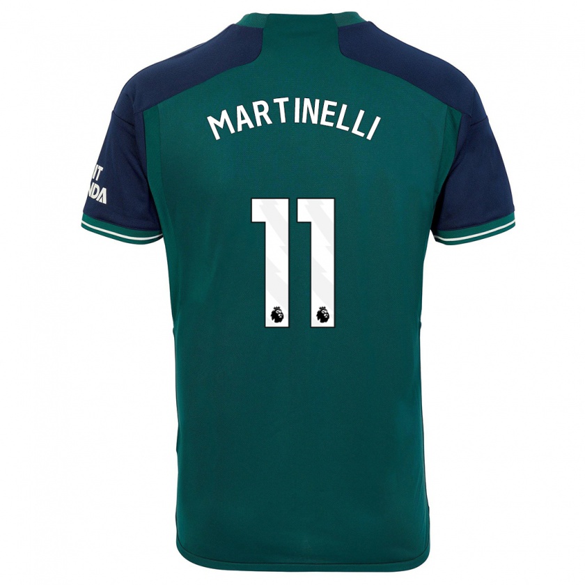 Kandiny Herren Gabriel Martinelli #11 Grün Ausweichtrikot Trikot 2023/24 T-Shirt Österreich