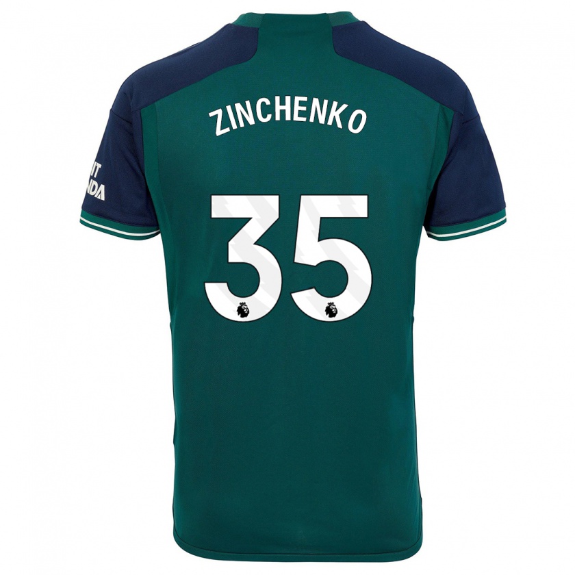 Kandiny Herren Oleksandr Zinchenko #35 Grün Ausweichtrikot Trikot 2023/24 T-Shirt Österreich