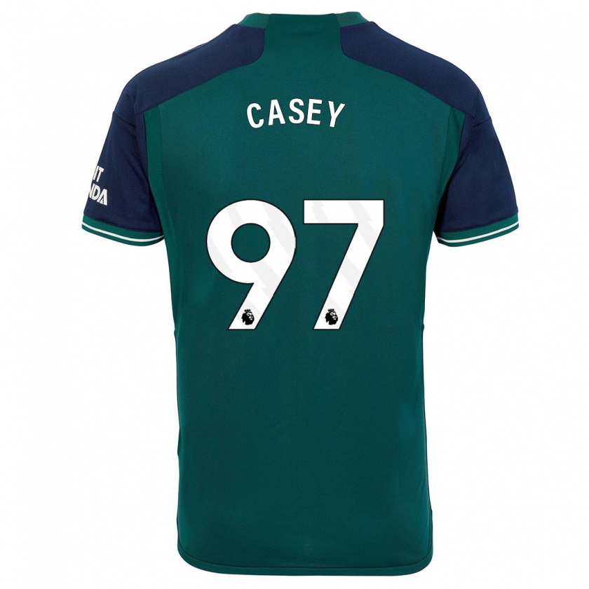 Kandiny Uomo Maglia Dan Casey #97 Verde Kit Gara Third 2023/24 Maglietta