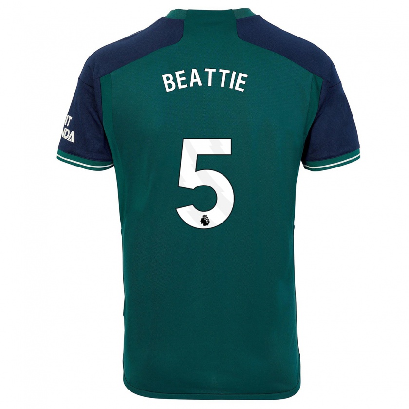 Kandiny Uomo Maglia Jen Beattie #5 Verde Kit Gara Third 2023/24 Maglietta