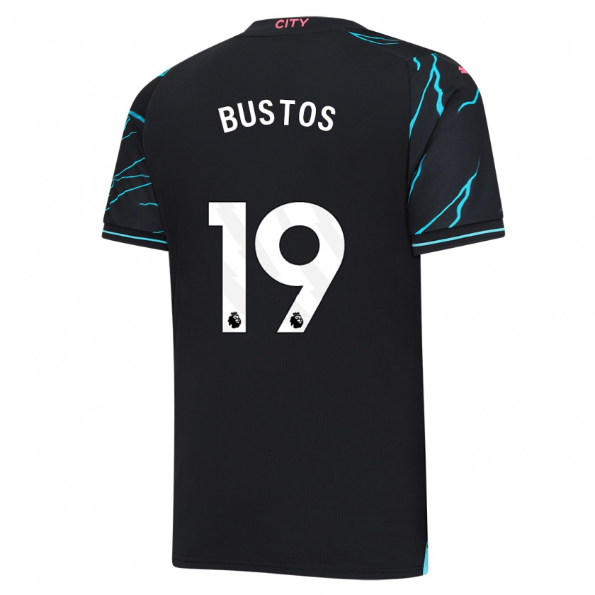 Kandiny Hombre Camiseta Nahuel Bustos #19 Azul Oscuro Equipación Tercera 2023/24 La Camisa