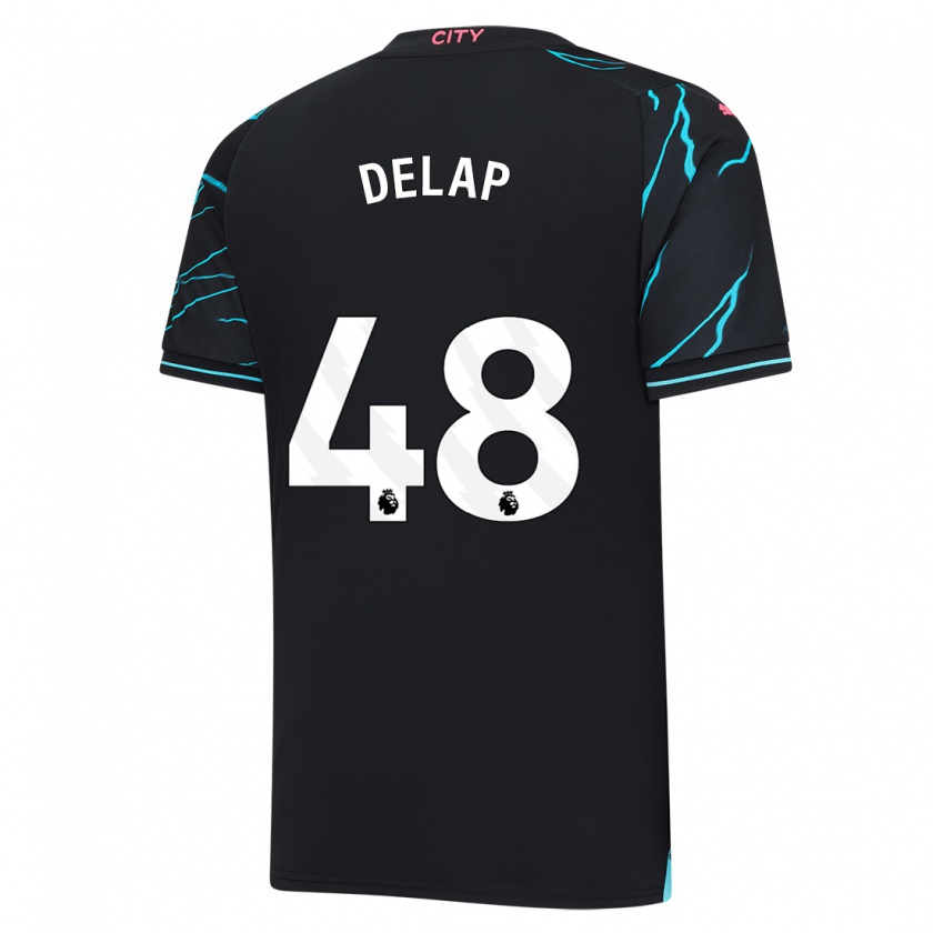 Kandiny Heren Liam Delap #48 Donkerblauw Thuisshirt Derde Tenue 2023/24 T-Shirt