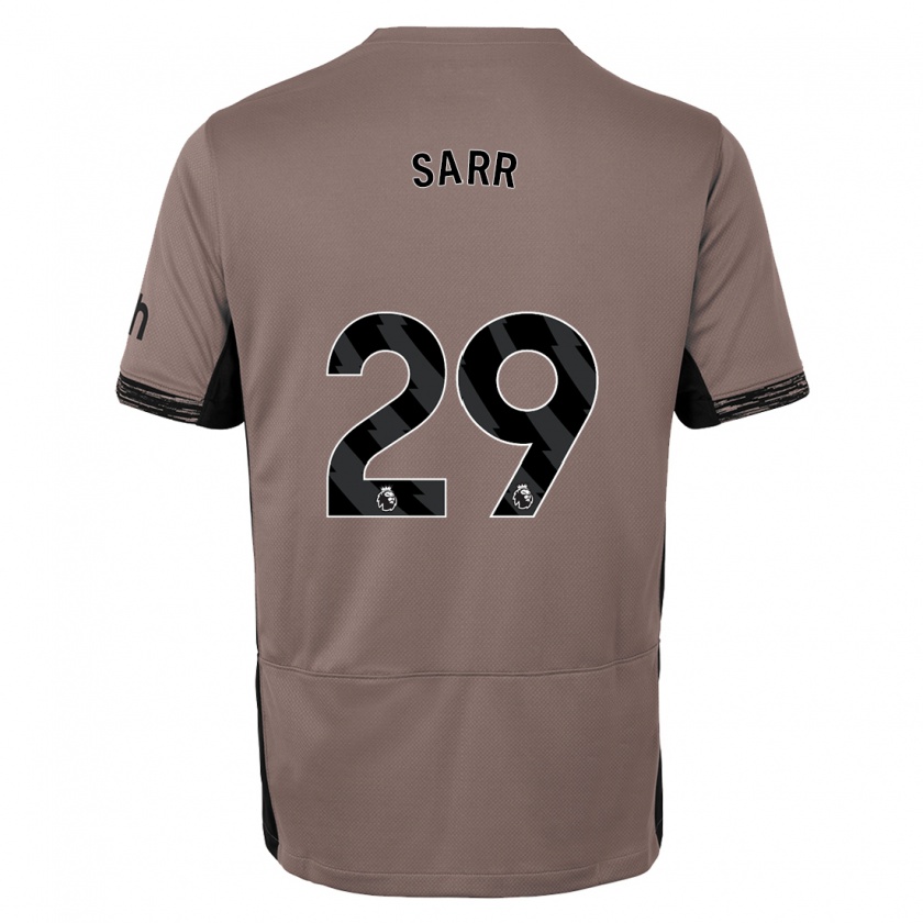 Kandiny Uomo Maglia Pape Matar Sarr #29 Beige Scuro Kit Gara Third 2023/24 Maglietta