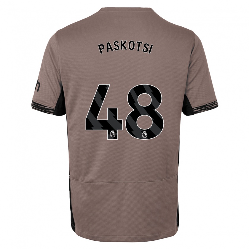 Kandiny Uomo Maglia Maksim Paskotsi #48 Beige Scuro Kit Gara Third 2023/24 Maglietta