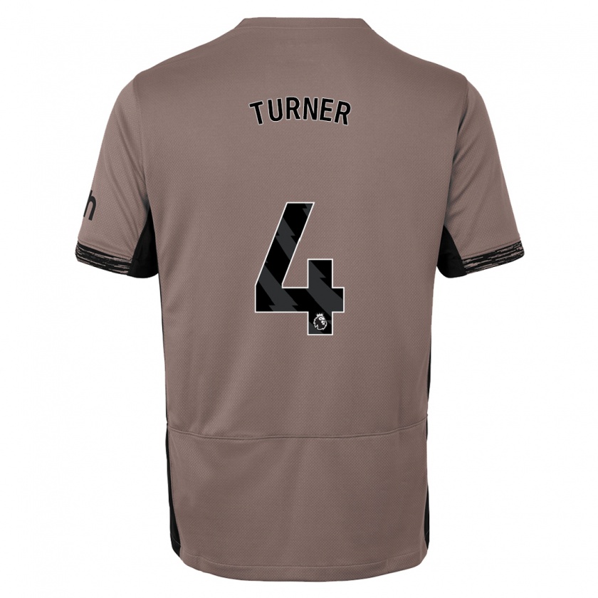 Kandiny Uomo Maglia Amy Turner #4 Beige Scuro Kit Gara Third 2023/24 Maglietta