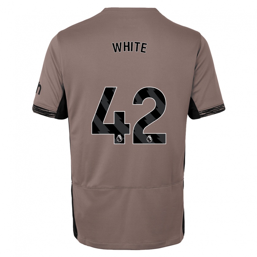 Kandiny Uomo Maglia Harvey White #42 Beige Scuro Kit Gara Third 2023/24 Maglietta